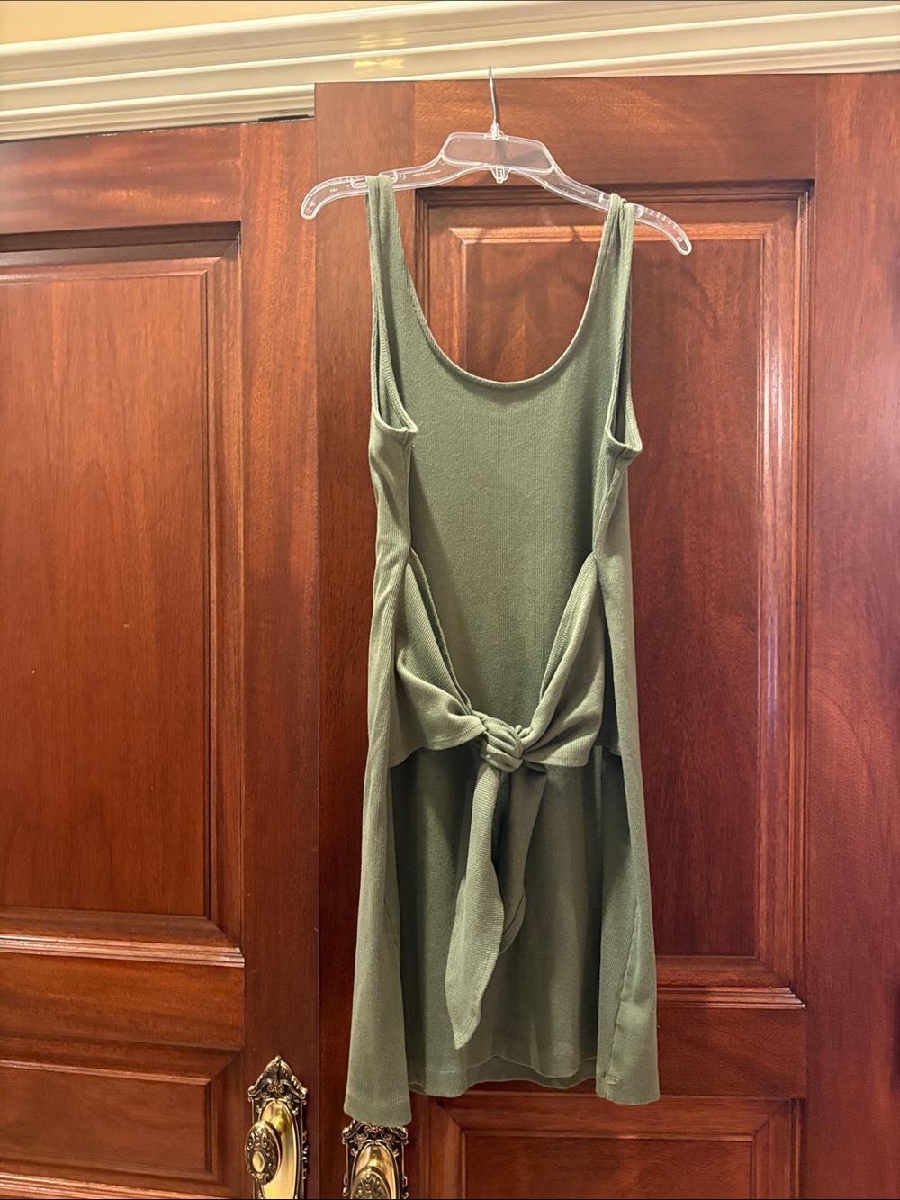 aerie
Olive Green Tie-Front Tank Dress